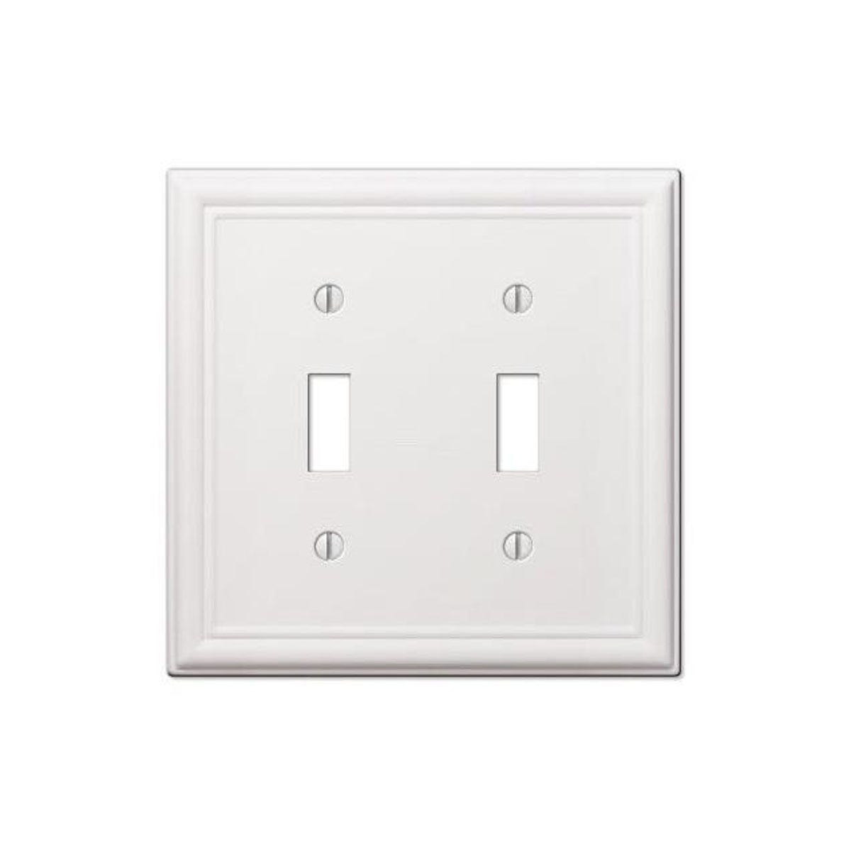 Westek Chelsea White Steel 2-Toggle Wall Plate Westek Chelsea White Steel 2-Toggle Wall Plate