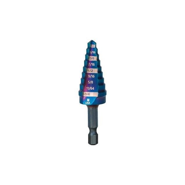 Spyder 2-Piece 1/8 In. to 1/2 In. & 3/16 In. to 7/8 In. Mach-Blue Step Drill Bit