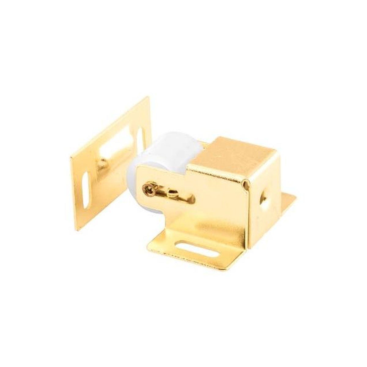 Prime-Line Closet Door Roller Catch with Strike, Brass