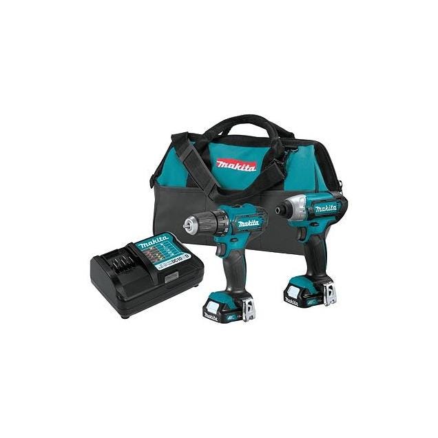 Makita 12V Max 3/8 In. CXT Cordless Drill/Driver + Impact Driver Combo Kit Makita 12V Max 3/8 In. CXT Cordless Drill/Driver + Impact Driver Combo Kit