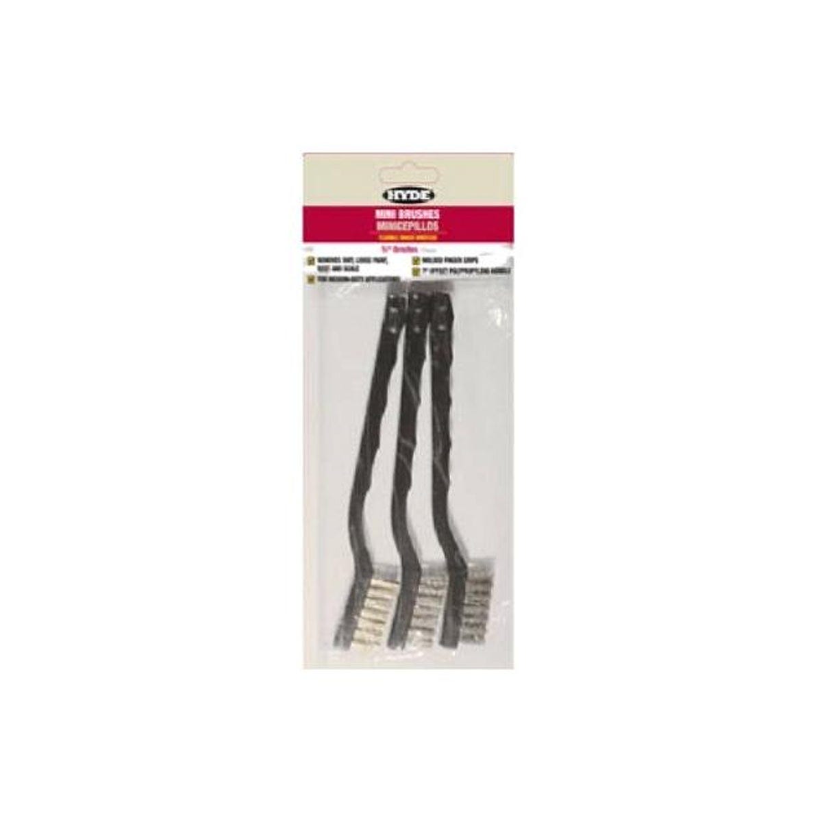 Hyde Mini Brass Wire Brush Set (3-Pack)
