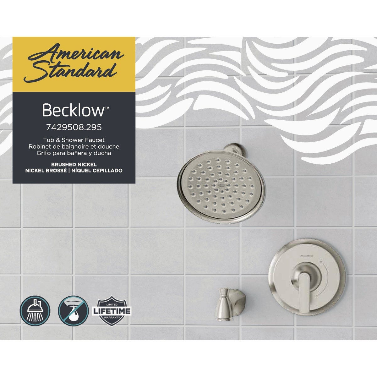American Standard Becklow Brushed Nickel Single-Handle Lever Tub & Shower Faucet - photo 2