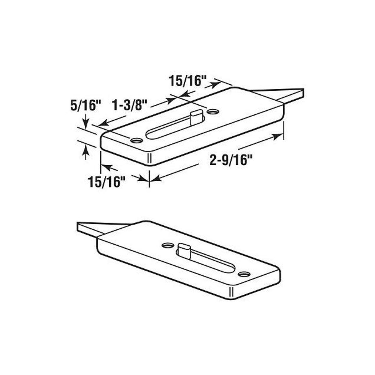 Prime-Line 2-9/16 In. White Plastic Spring-Loaded Tilt Latch (2-Pack) - photo 2