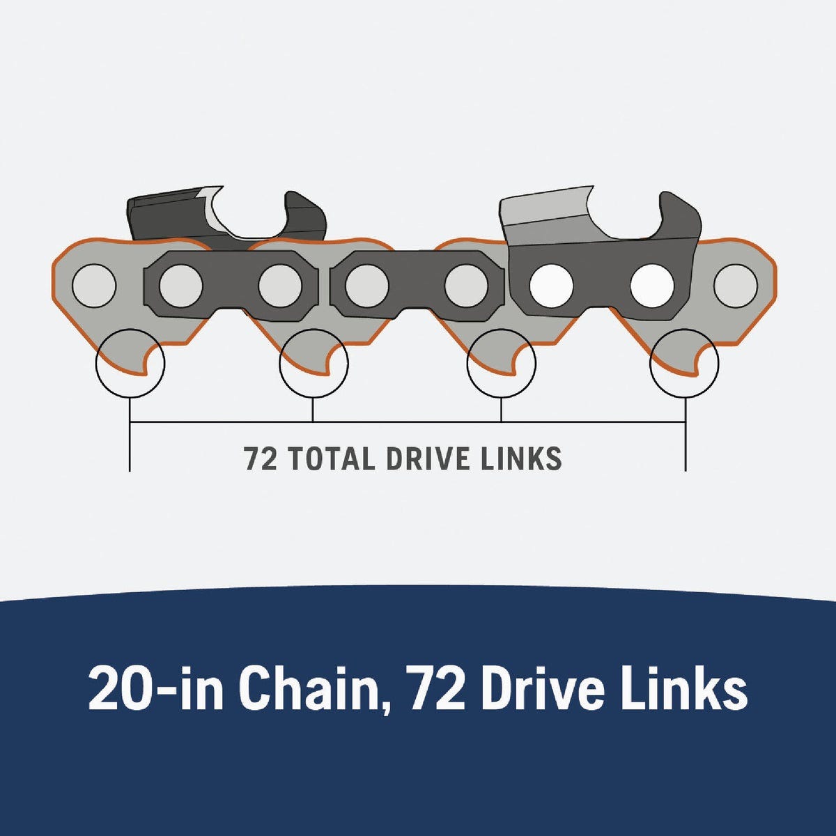 Husqvarna 20 In. 72-Link Chainsaw Chain - photo 5