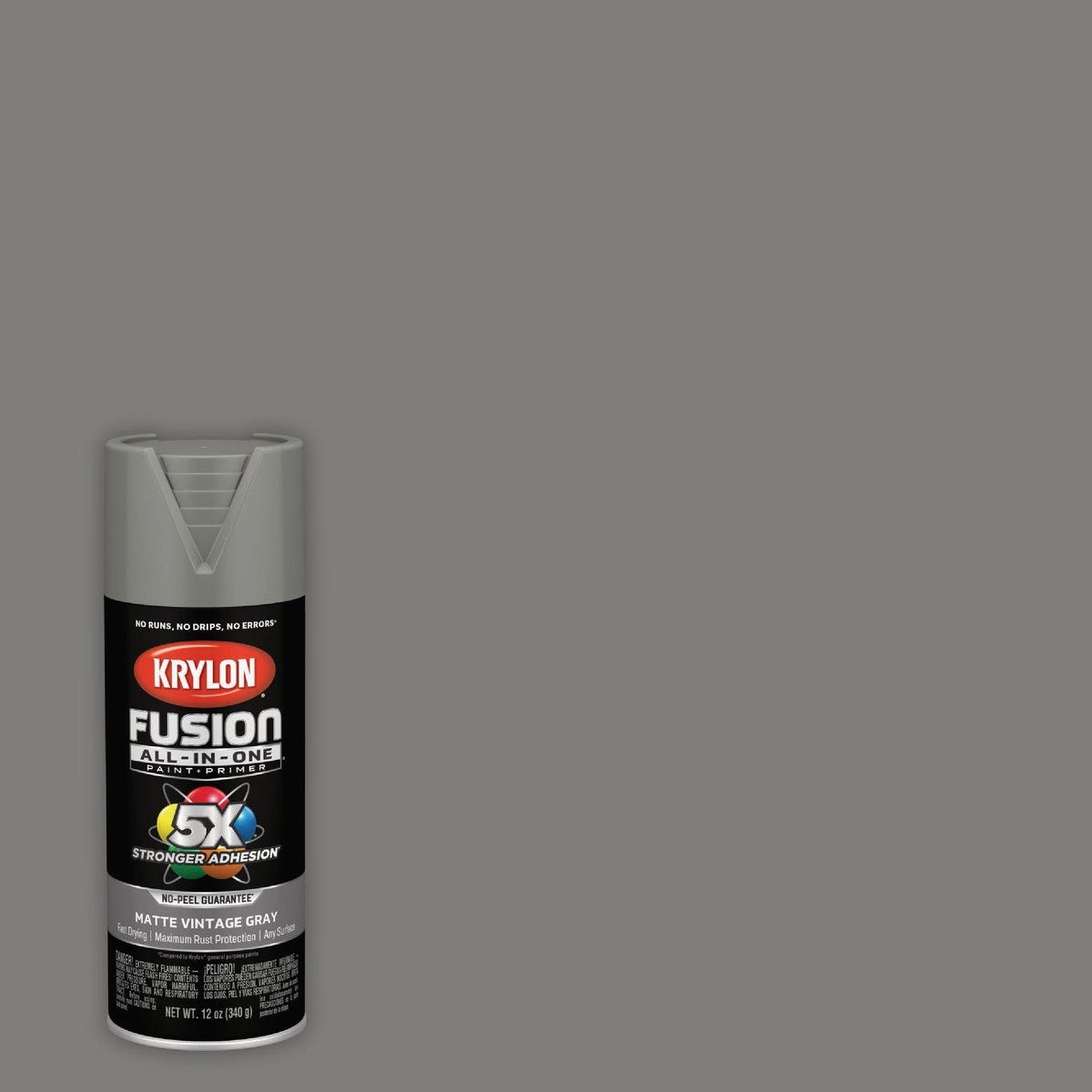 Krylon Fusion All-In-One 12 Oz. Matte Spray Paint, Vintage Gray Krylon Fusion All-In-One 12 Oz. Matte Spray Paint, Vintage Gray