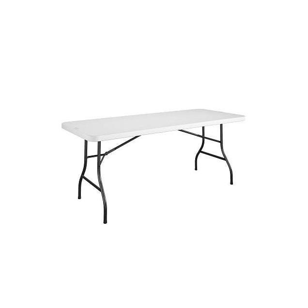 COSCO 30 In. x 72 In. White Resin Top Folding Table COSCO 30 In. x 72 In. White Resin Top Folding Table
