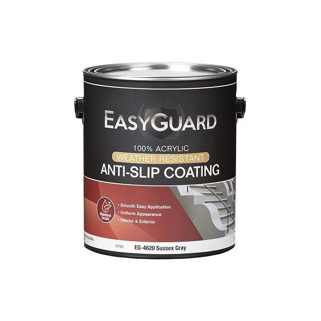 EasyGuard Sussex Gray Flat Acrylic Anti-Slip Floor Coating, 1 Gal. EasyGuard Sussex Gray Flat Acrylic Anti-Slip Floor Coating, 1 Gal.