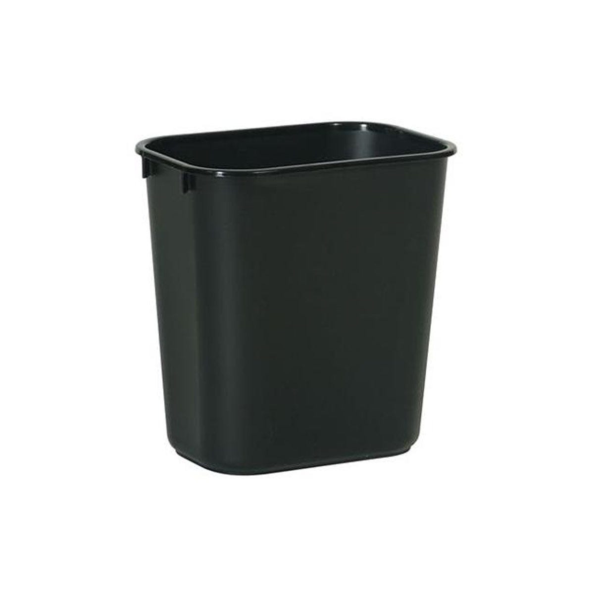 Rubbermaid Commercial 28-1/8 Qt. Black Rectangle Office Wastebasket Rubbermaid Commercial 28-1/8 Qt. Black Rectangle Office Wastebasket