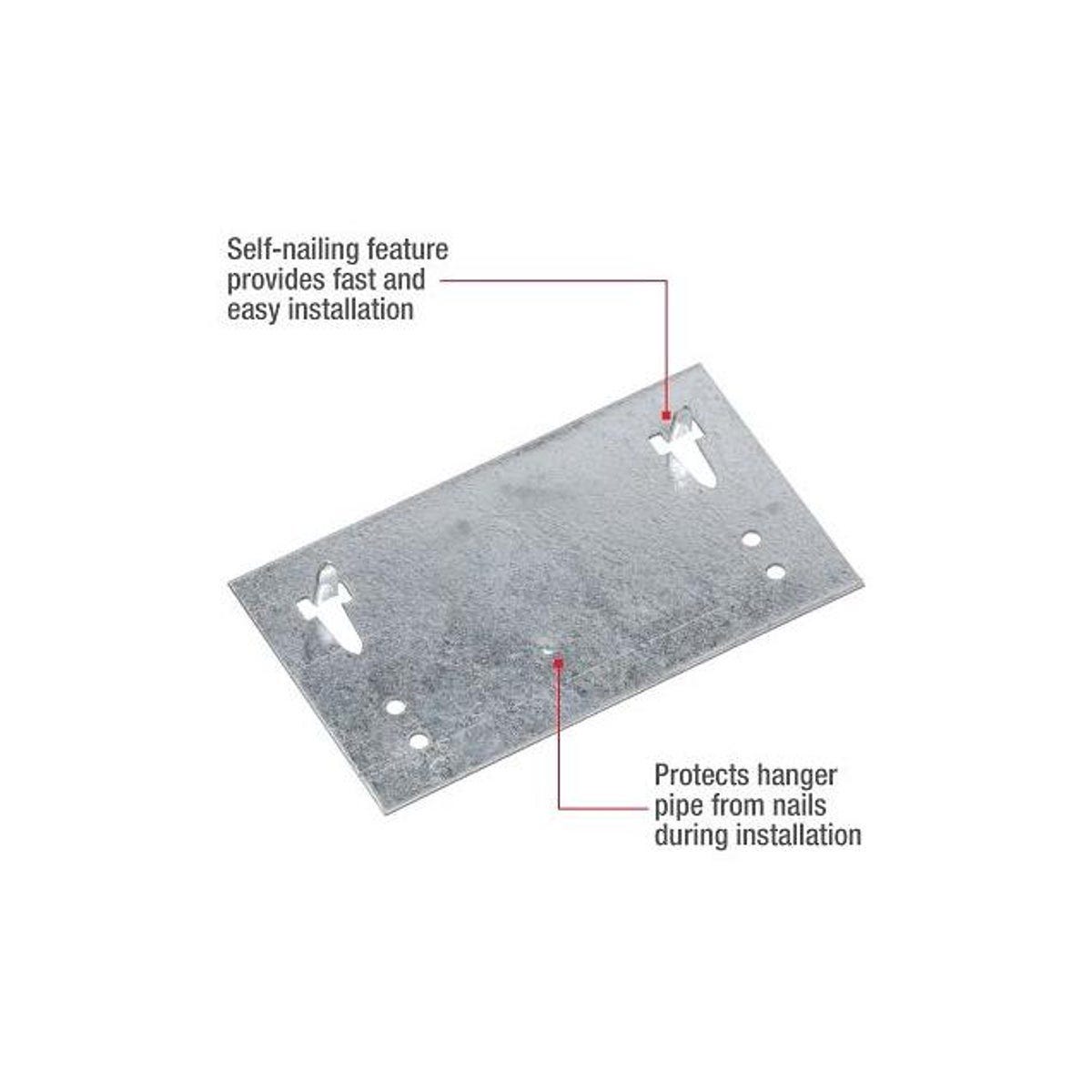 Oatey 1-1/2 x 3 In. 16 ga Self-Nailing Stud Guard - photo 2