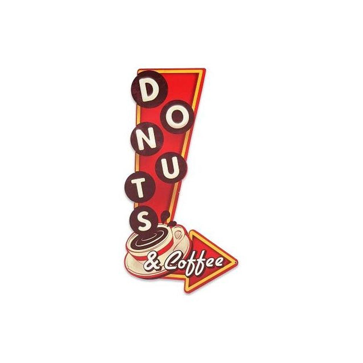 Headwind Indoor/Outdoor 3D Embossed Metal Donuts & Coffee Sign Headwind Indoor/Outdoor 3D Embossed Metal Donuts & Coffee Sign