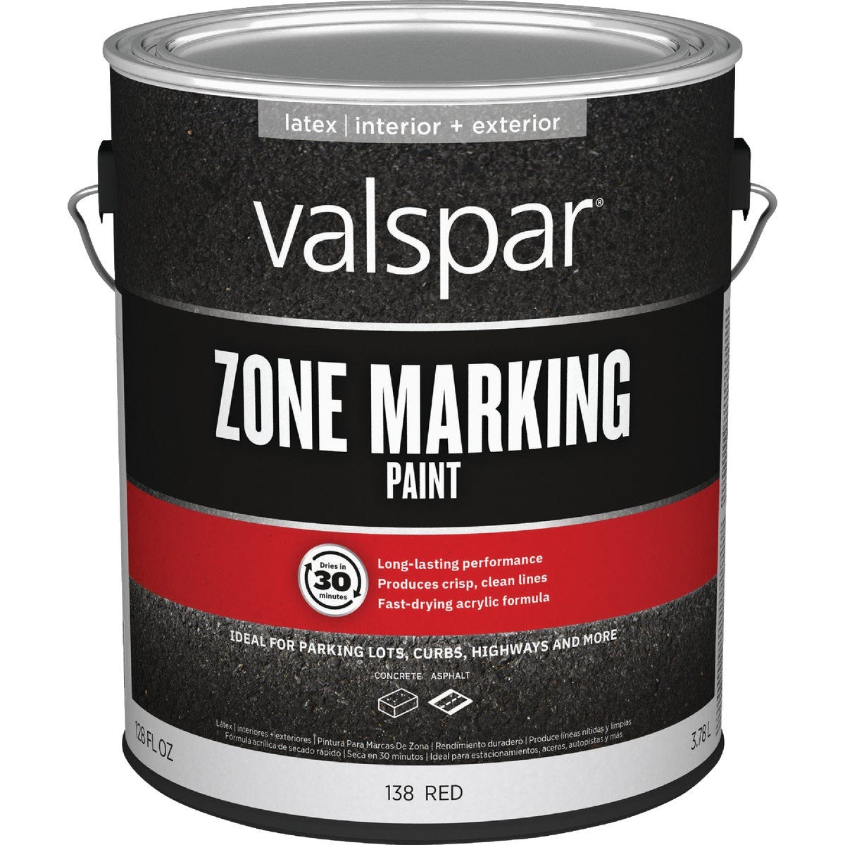 Valspar 1 Gal. Red Latex Traffic & Zone Marking Paint - photo 2