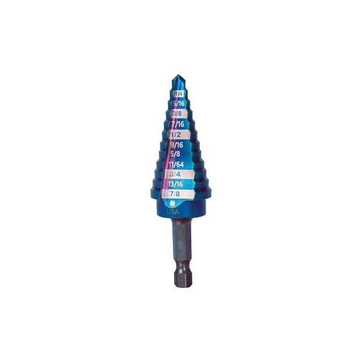 Spyder 3/16 In. to 7/8 In. Mach-Blue 12-Step Drill Bit