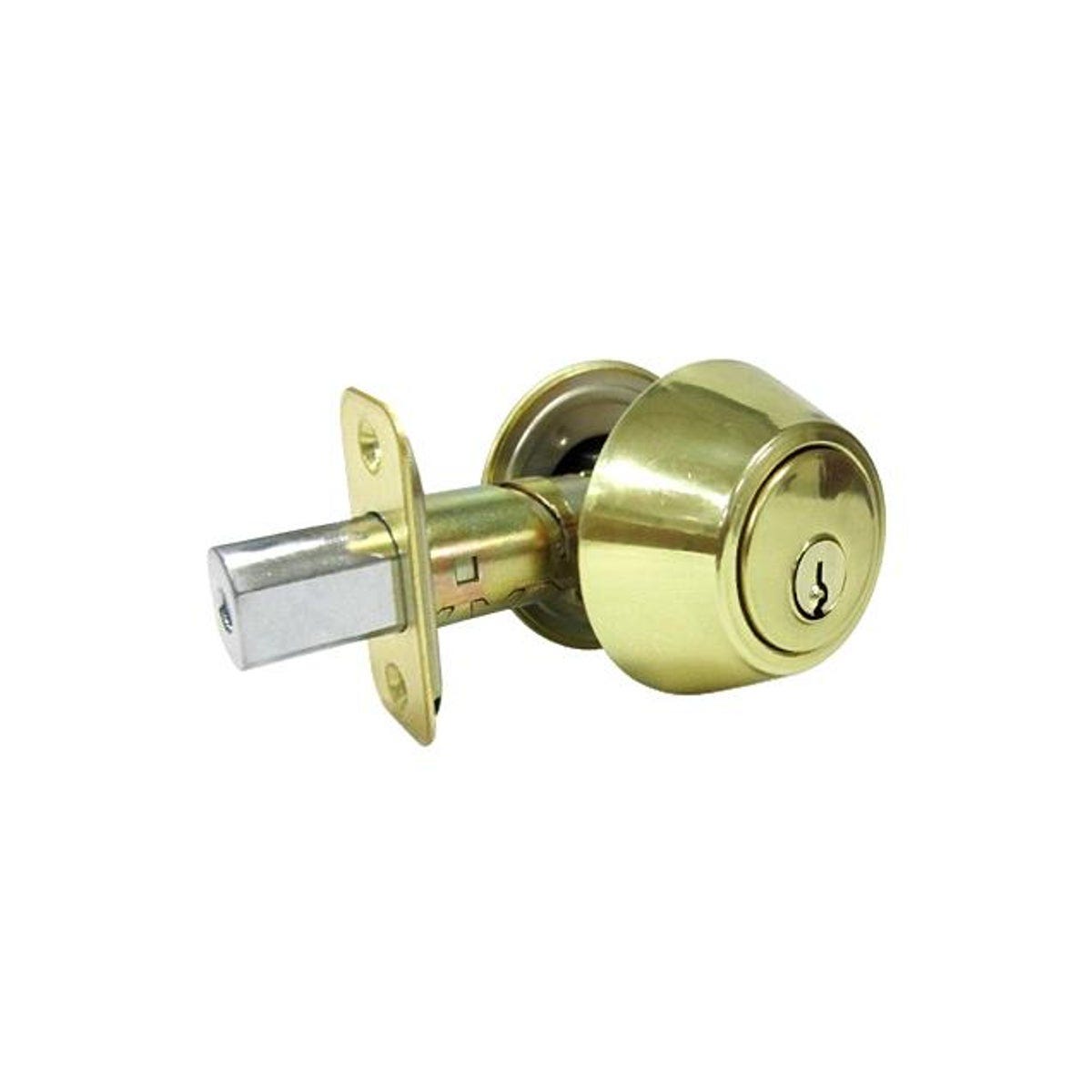 TruGuard Polished Brass Double Cylinder Deadbolt