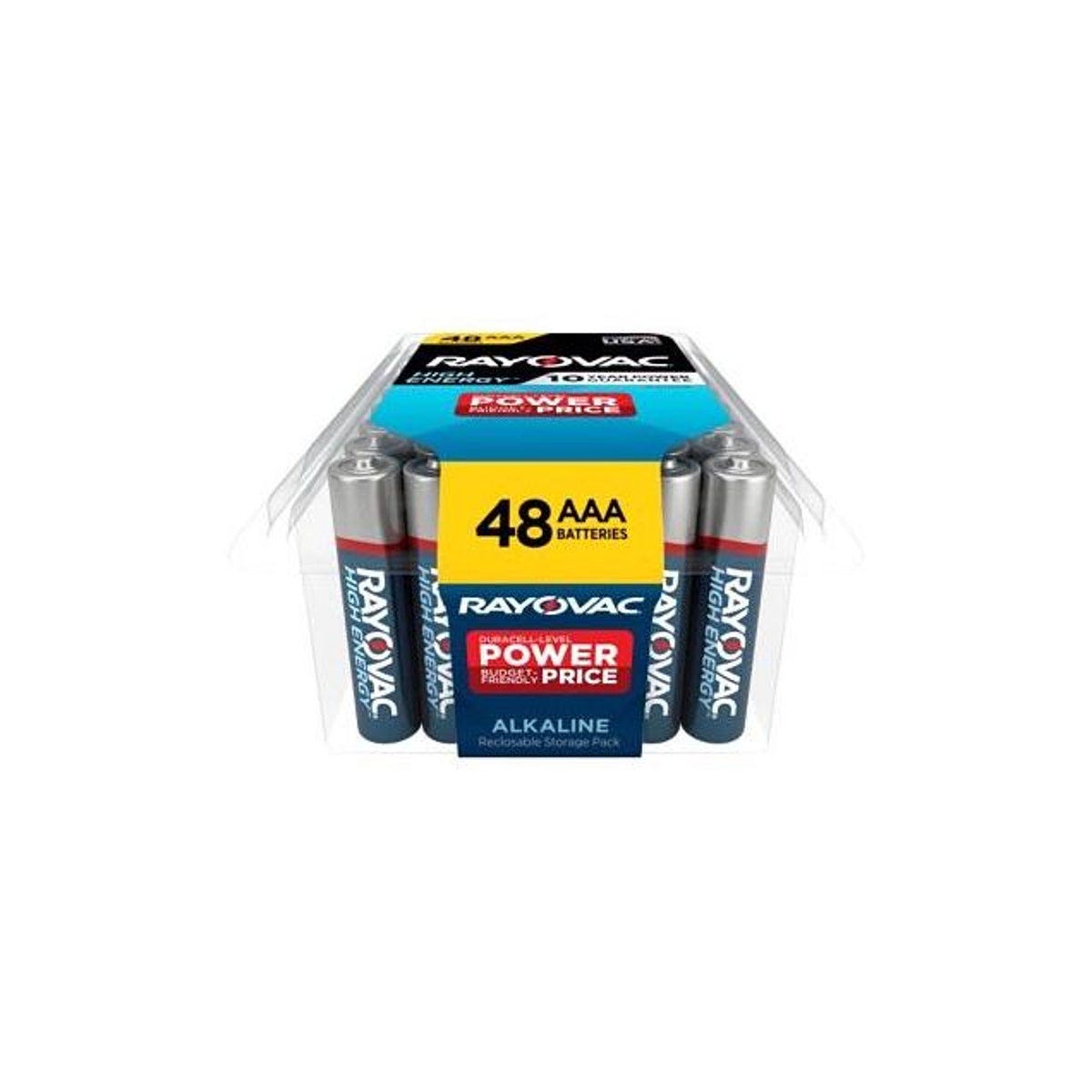Rayovac 48-Pack High Energy AAA Alkaline Batteries