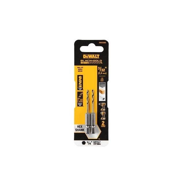 DeWalt Black & Gold HSS Impact Ready 3/32 In. Hex Shank Drill Bit