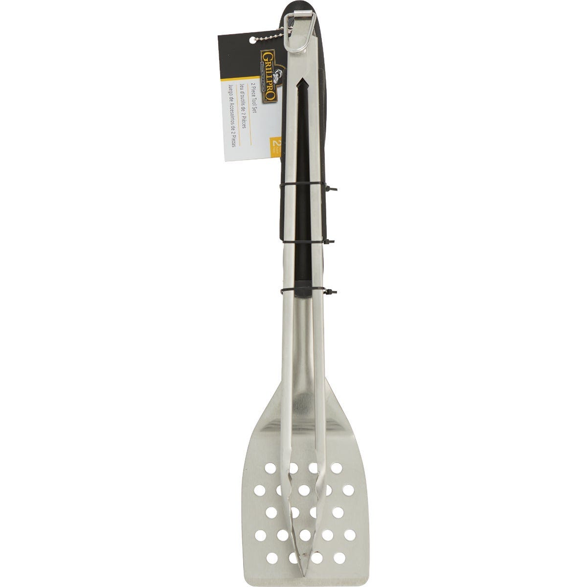GrillPro Soft Grip Handle Stainless Steel 2-Piece BBQ Tool Set - photo 2