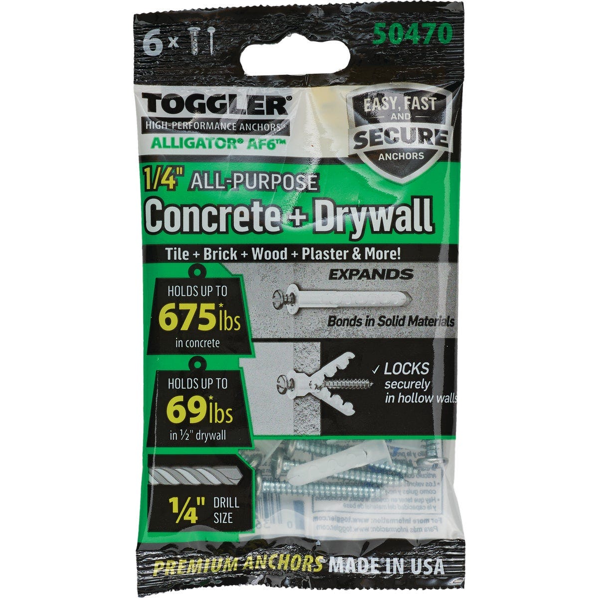 Toggler Alligator #10 x 1-1/2 In. Concrete & Drywall Anchors (6-Count) - photo 2 Toggler Alligator #10 x 1-1/2 In. Concrete & Drywall Anchors (6-Count) - photo 2