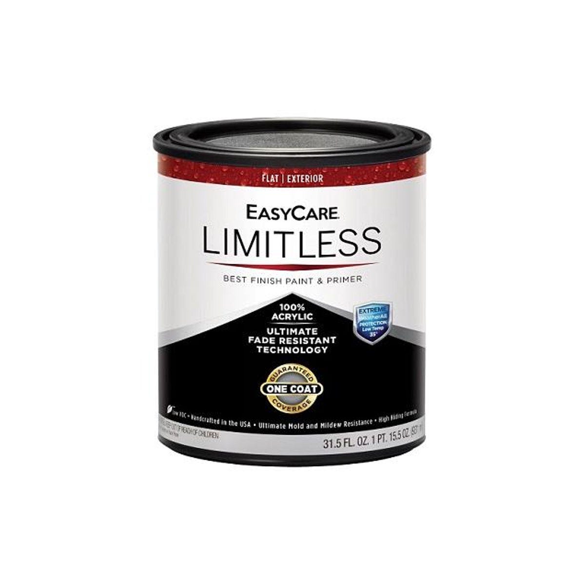 EasyCare WeatherAll Limitless 1 Qt. White Flat Acrylic Latex Exterior House Paint & Primer