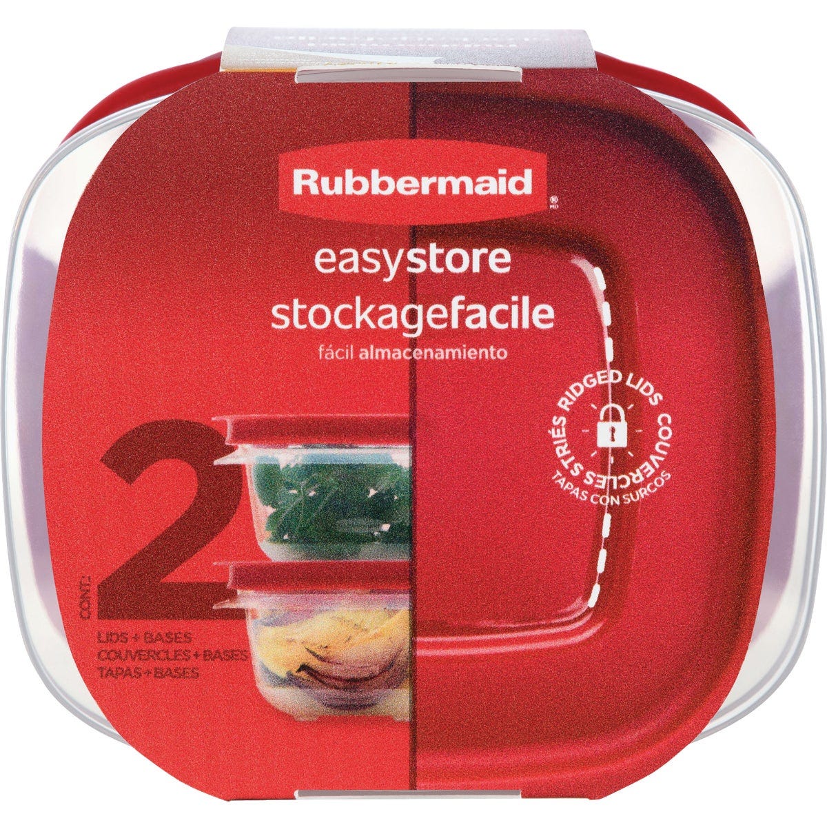 Rubbermaid EasyStore 1.83 C. Clear Square Food Storage Container with Lid (2-Pk.) - photo 6