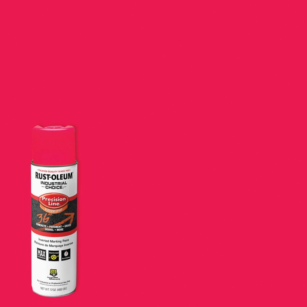 Rust-Oleum Industrial Choice 17 Oz. Fluorescent Pink M1600 Inverted Marking Paint Rust-Oleum Industrial Choice 17 Oz. Fluorescent Pink M1600 Inverted Marking Paint