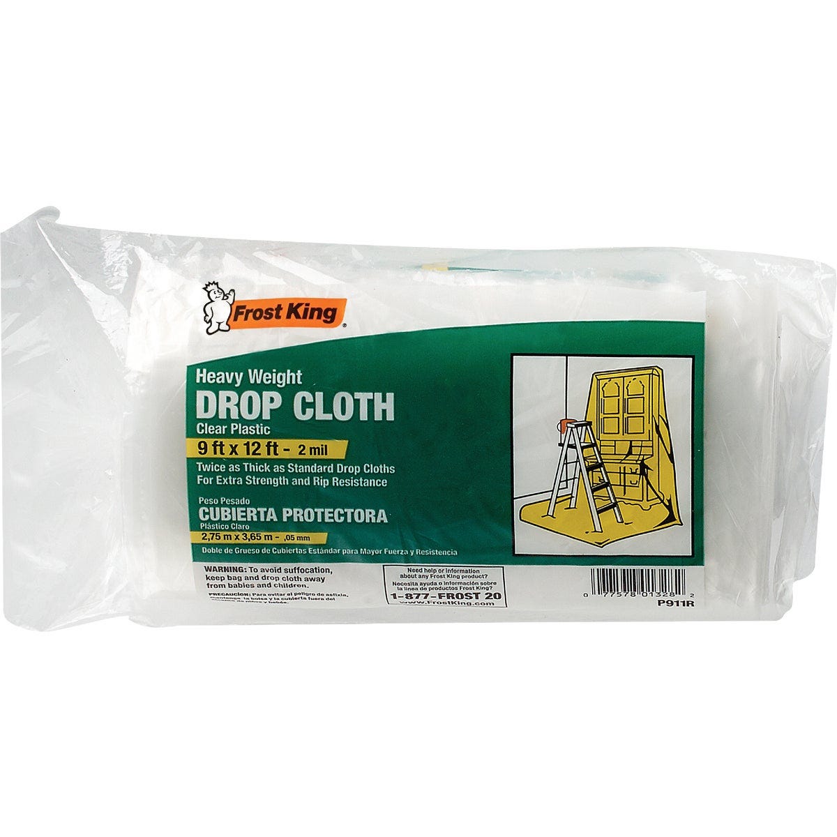 Frost King Plastic 9 Ft. x 12 Ft. 2 mil Drop Cloth - photo 2