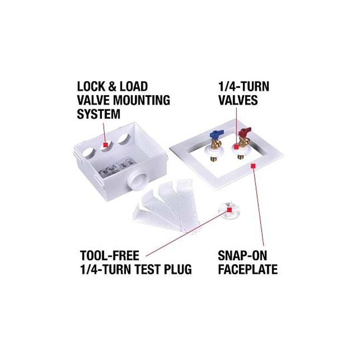 Oatey Quadtro Washing Machine Outlet Box - photo 2