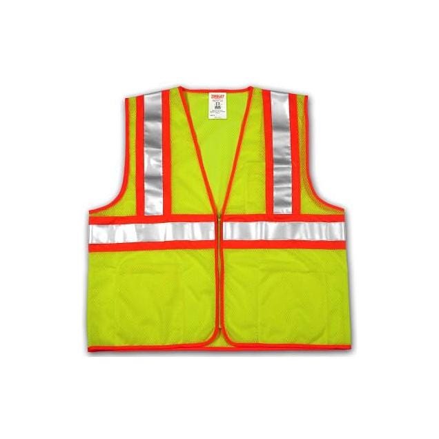 Tingley Job Sight 4X/5X Lime/Yellow Polyester Mesh Safety Vest with Contrasting Trim Tingley Job Sight 4X/5X Lime/Yellow Polyester Mesh Safety Vest with Contrasting Trim