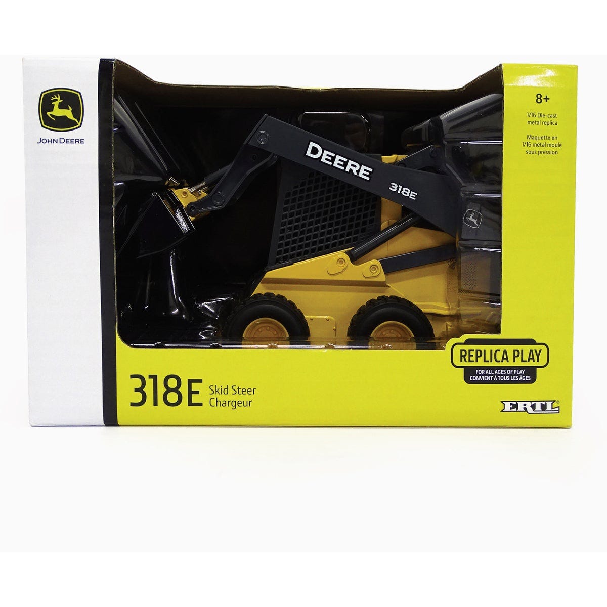 JOHN DEERE 318E Die-Cast Metal 1:16 Skid Steer Loader - photo 2