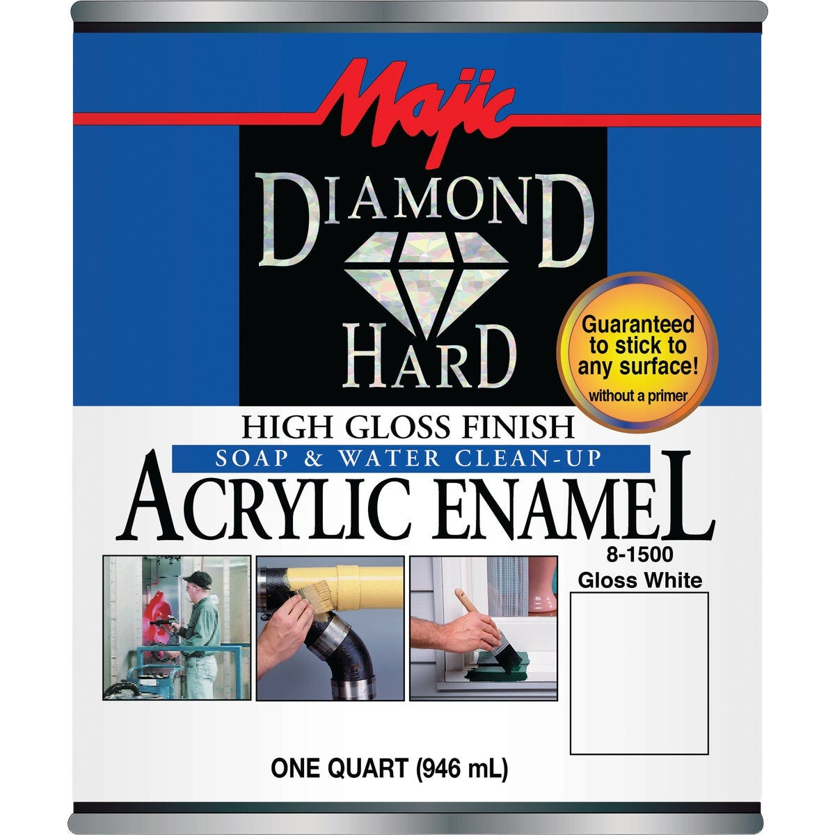Majic Diamond Hard Acrylic Enamel, Gloss White, 1 Qt. - photo 2