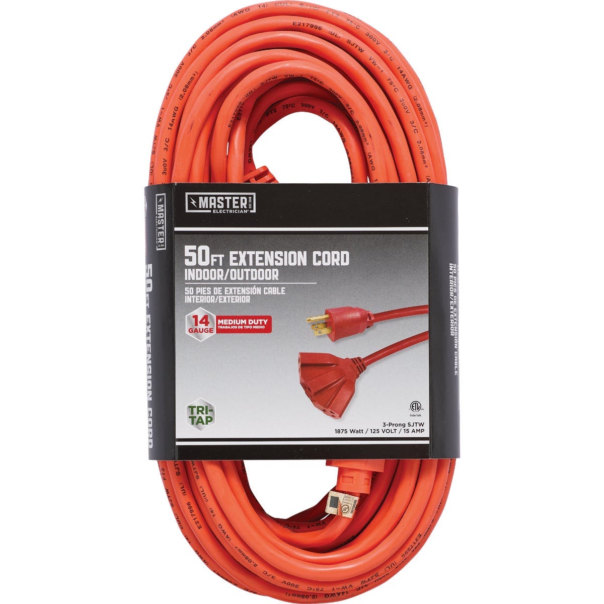 Master Electrician 50 Ft. 14/3 Extension Cord with Powerblock Master Electrician 50 Ft. 14/3 Extension Cord with Powerblock