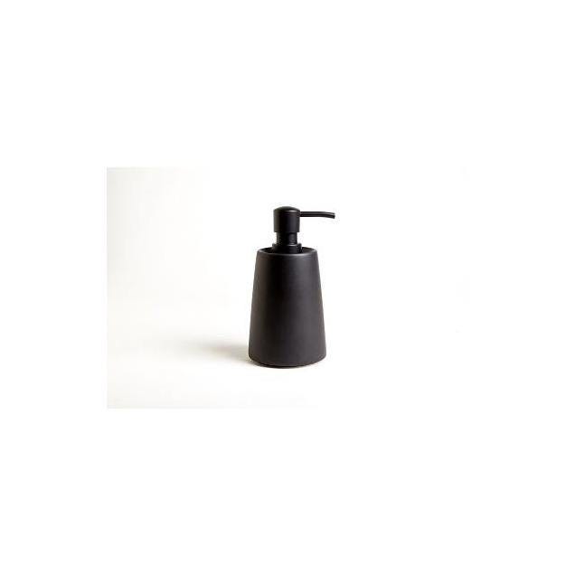 Moda At Home Matte Black Ceramic Crater Bathroom Soap Dispenser