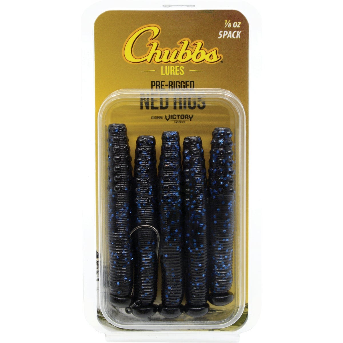 Chubbs Rigged Ned 1/8 Oz. Black/Blue (5-Pack)