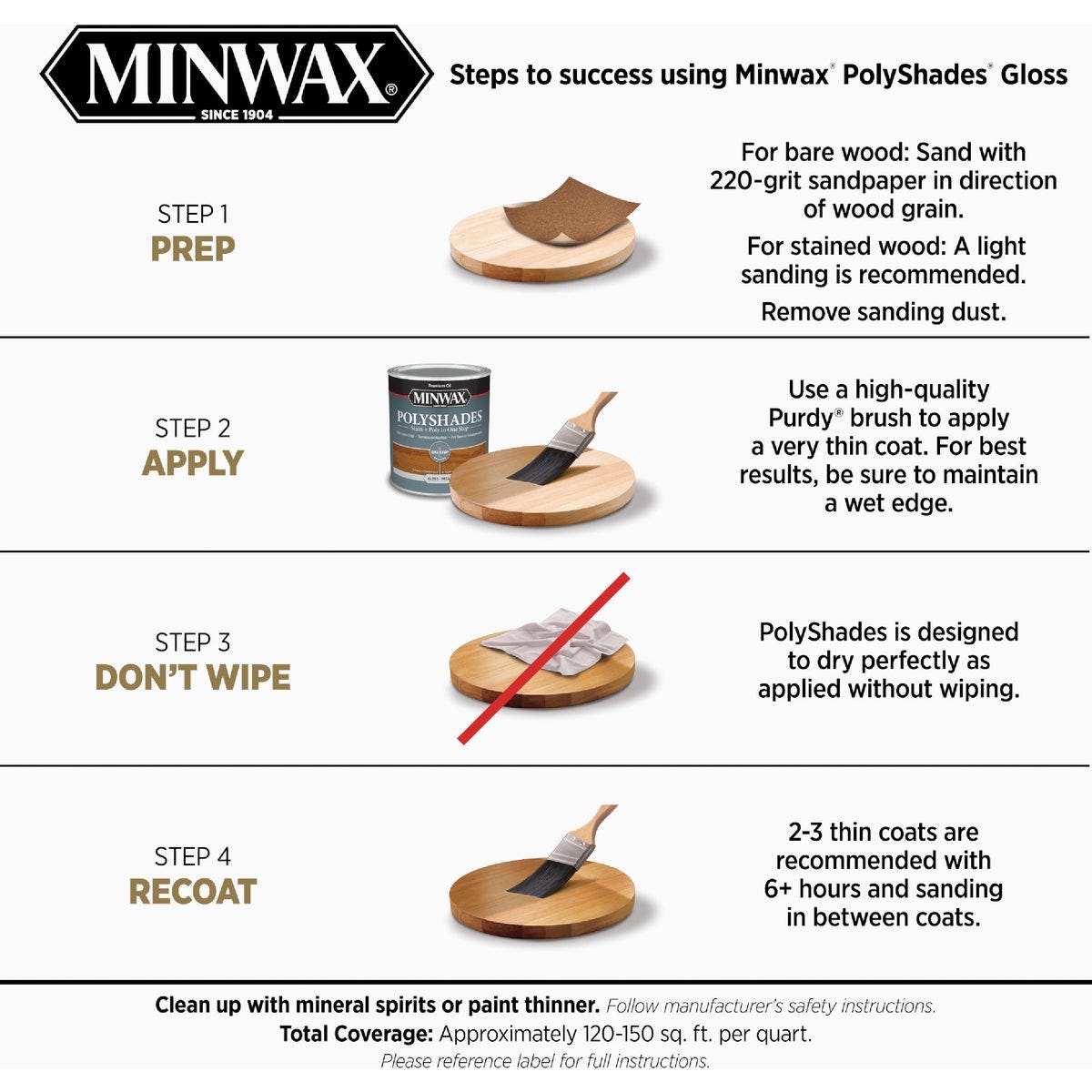 Minwax 1 Qt. Gloss Stain & Finish Polyurethane In 1-Step, Black - photo 6