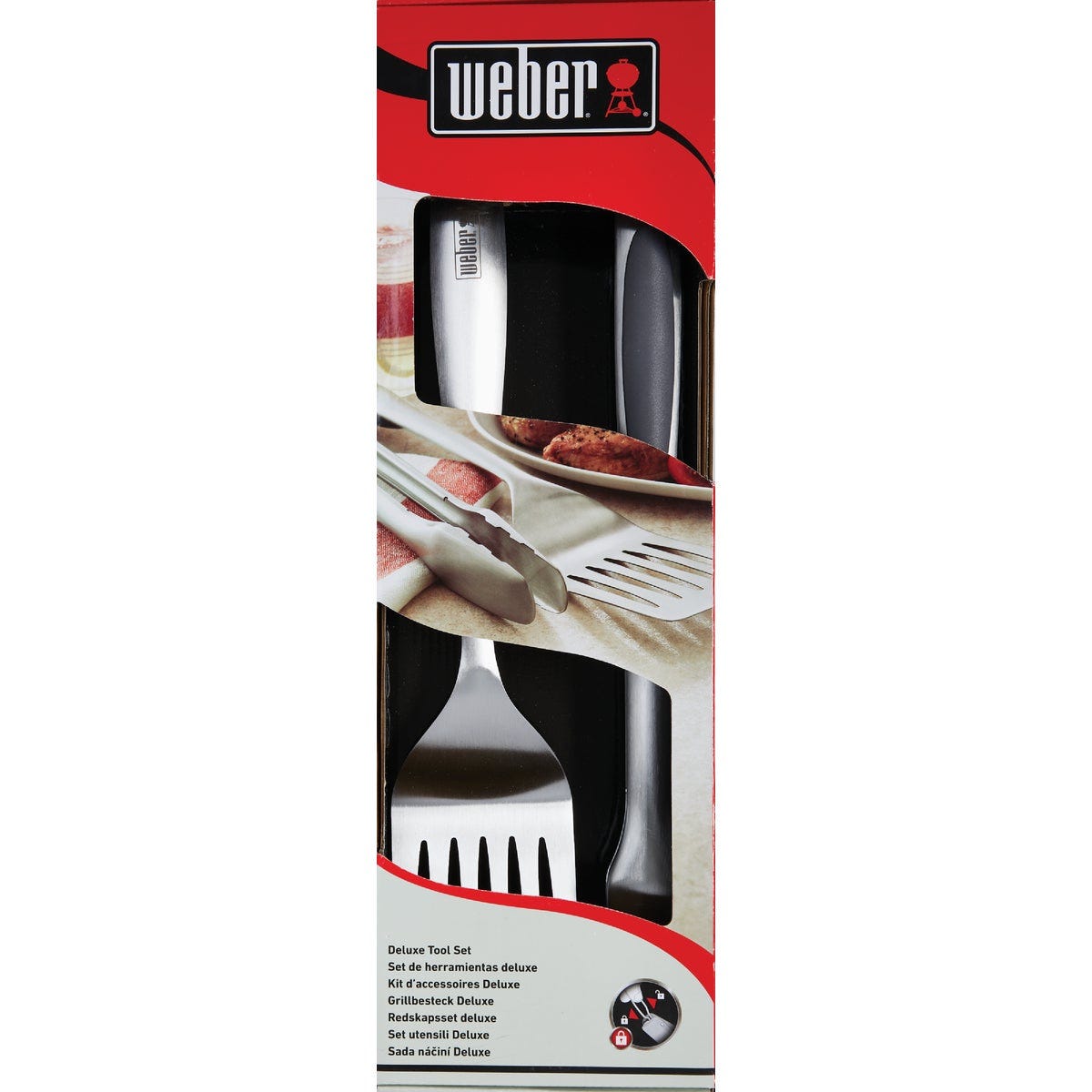 Weber Soft Rubber Grip Stainless Steel 2-Piece Barbeque Tool Set - photo 2