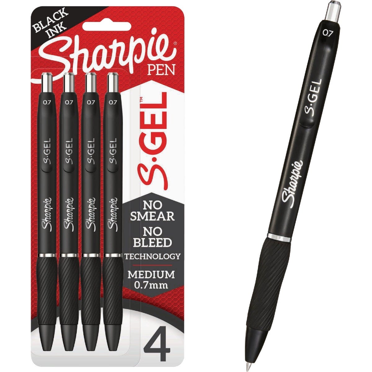 Sharpie Medium Point Black Gel Pen (4-Pack) - photo 2