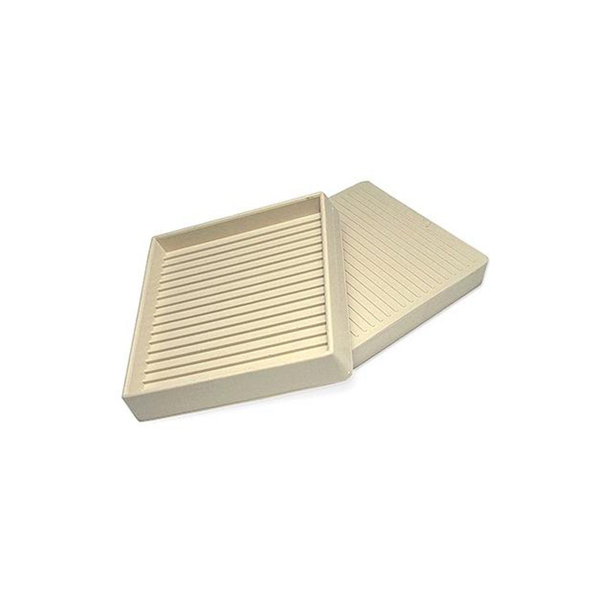 TruGuard 3 x 3 In. ID Square Almond Rubber Furniture Cups (2-Pack)