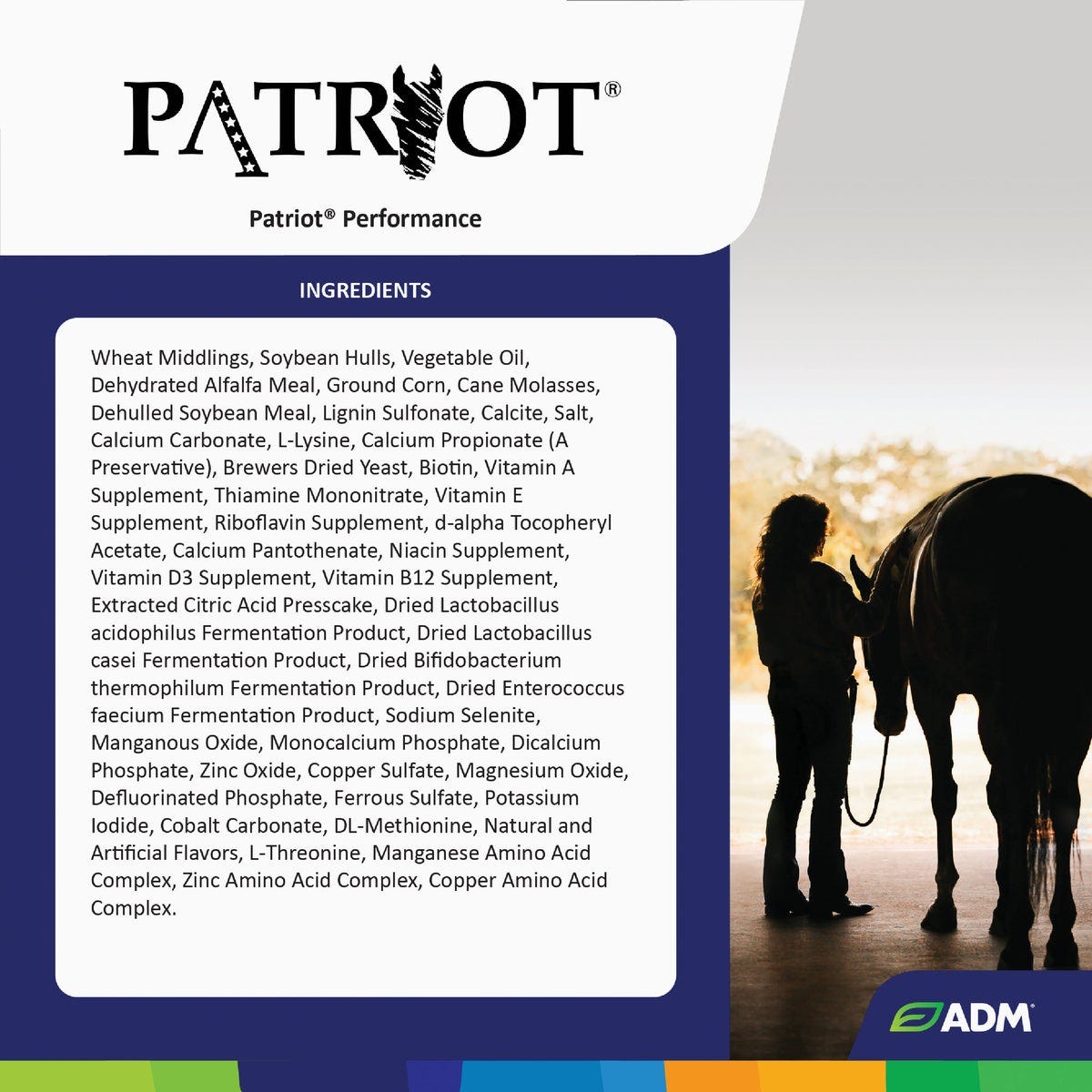 ADM Patriot 50 Lb. Performance Equine Feed - photo 3 ADM Patriot 50 Lb. Performance Equine Feed - photo 3