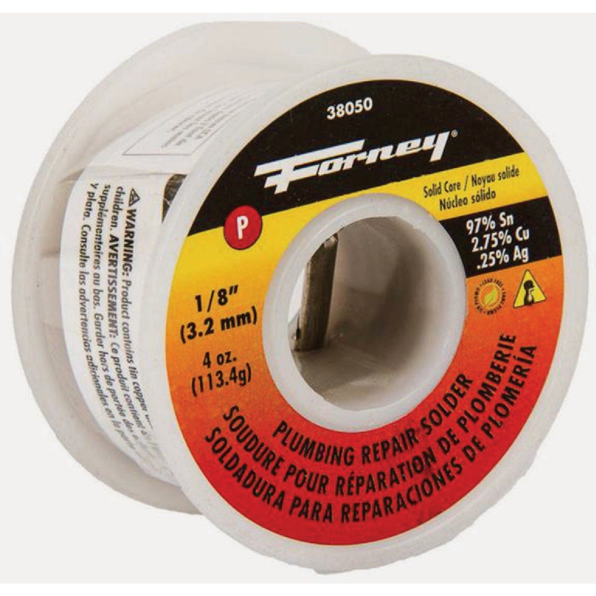 Forney 1/8 in. 4 Oz Lead Free Solid Core Solder