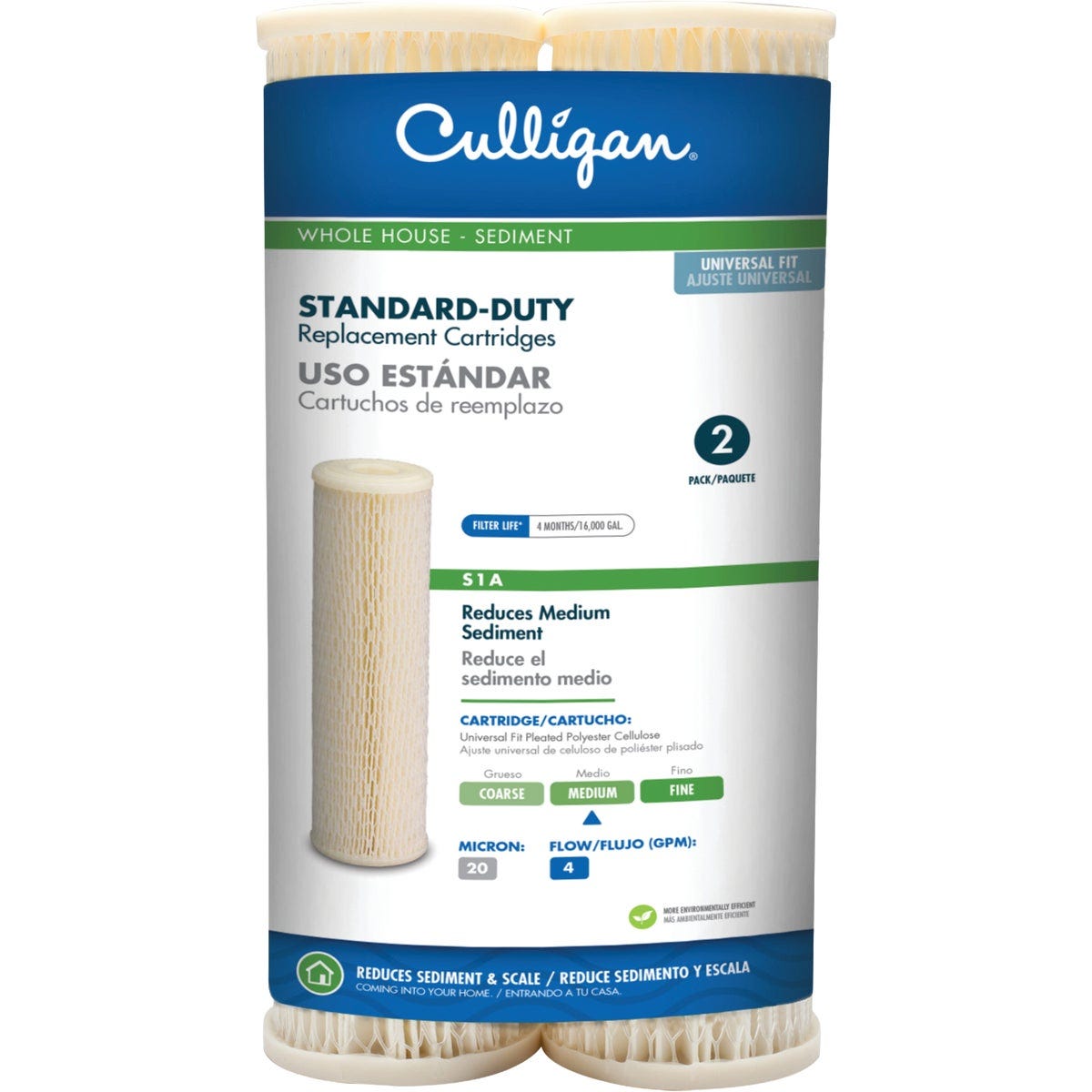 Culligan S1-A Sediment Whole House Water Filter Cartridge, (2-Pack) - photo 2