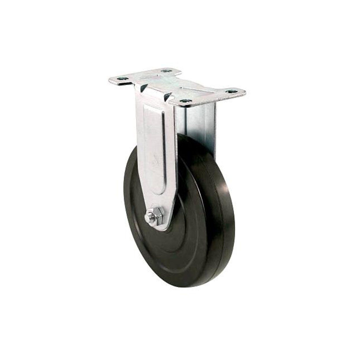 Richelieu 5 In. Rubber Wheel Rigid Plate Caster
