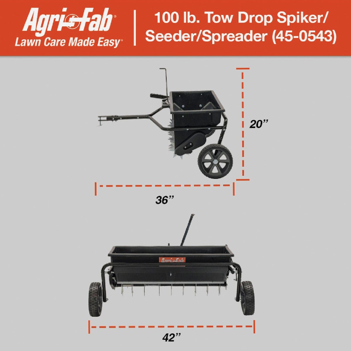 Agri-Fab 100 Lb. Tow Behind Spiker/Seeder/Spreader - photo 7 Agri-Fab 100 Lb. Tow Behind Spiker/Seeder/Spreader - photo 7