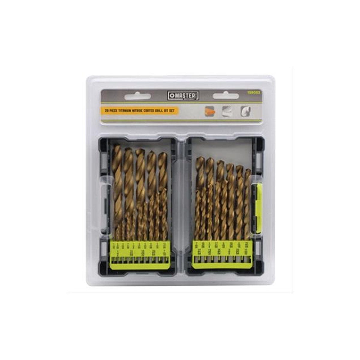 Master Mechanic 29-Piece Titanium Nitride Coated Drill Bit Set