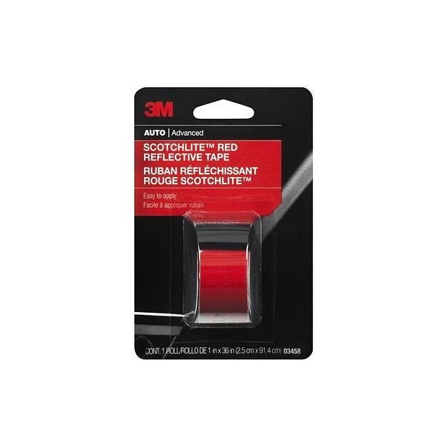 3M ScotchLite 1 In. x 36 In. Red Reflective Safety Tape