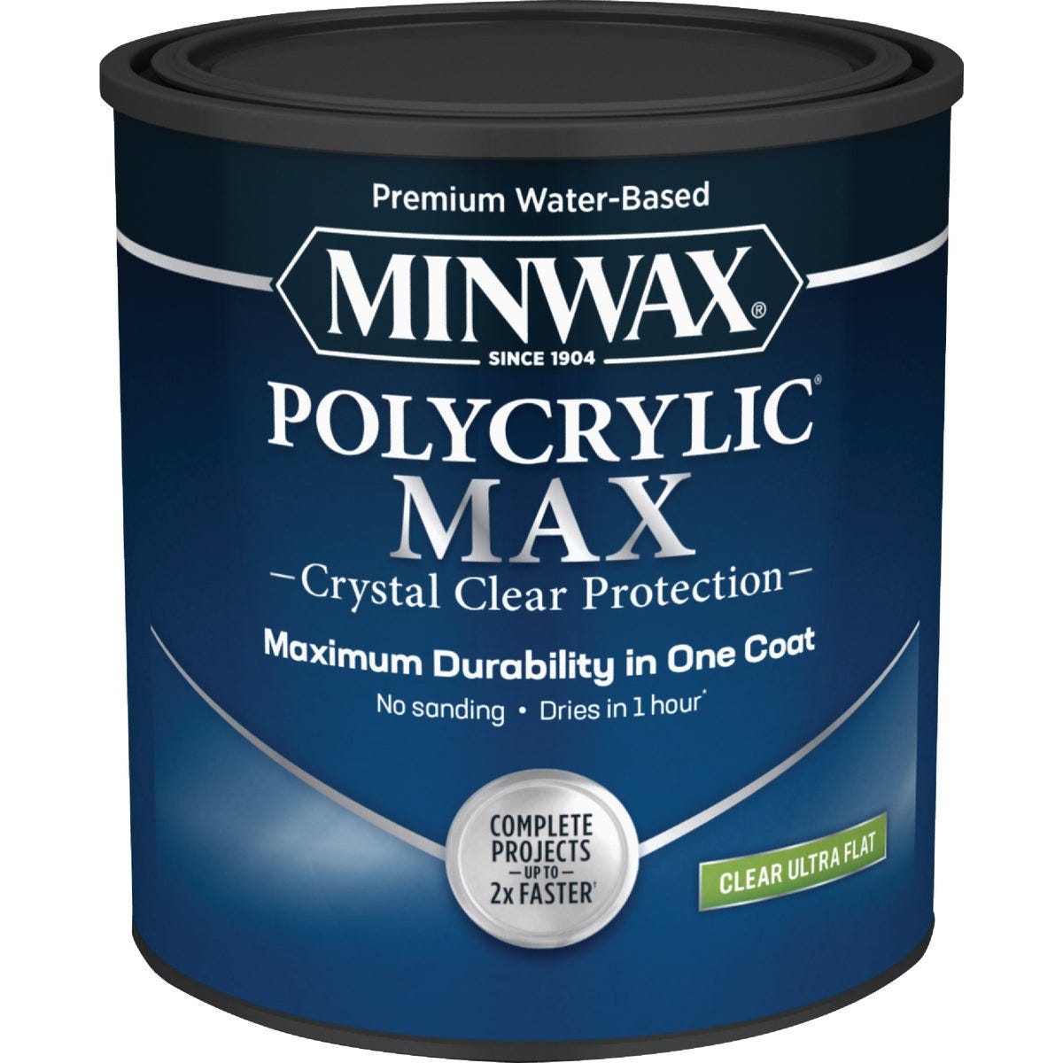 Minwax Polycrylic Max Interior Stain, Clear Ultra Flat, 1 Qt. Minwax Polycrylic Max Interior Stain, Clear Ultra Flat, 1 Qt.