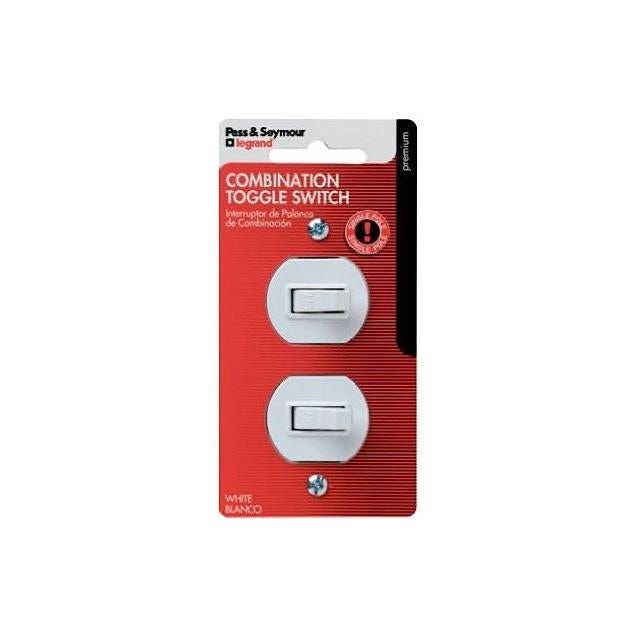 Legrand Pass & Seymour Single Pole White Combo Switch (2-Pack)