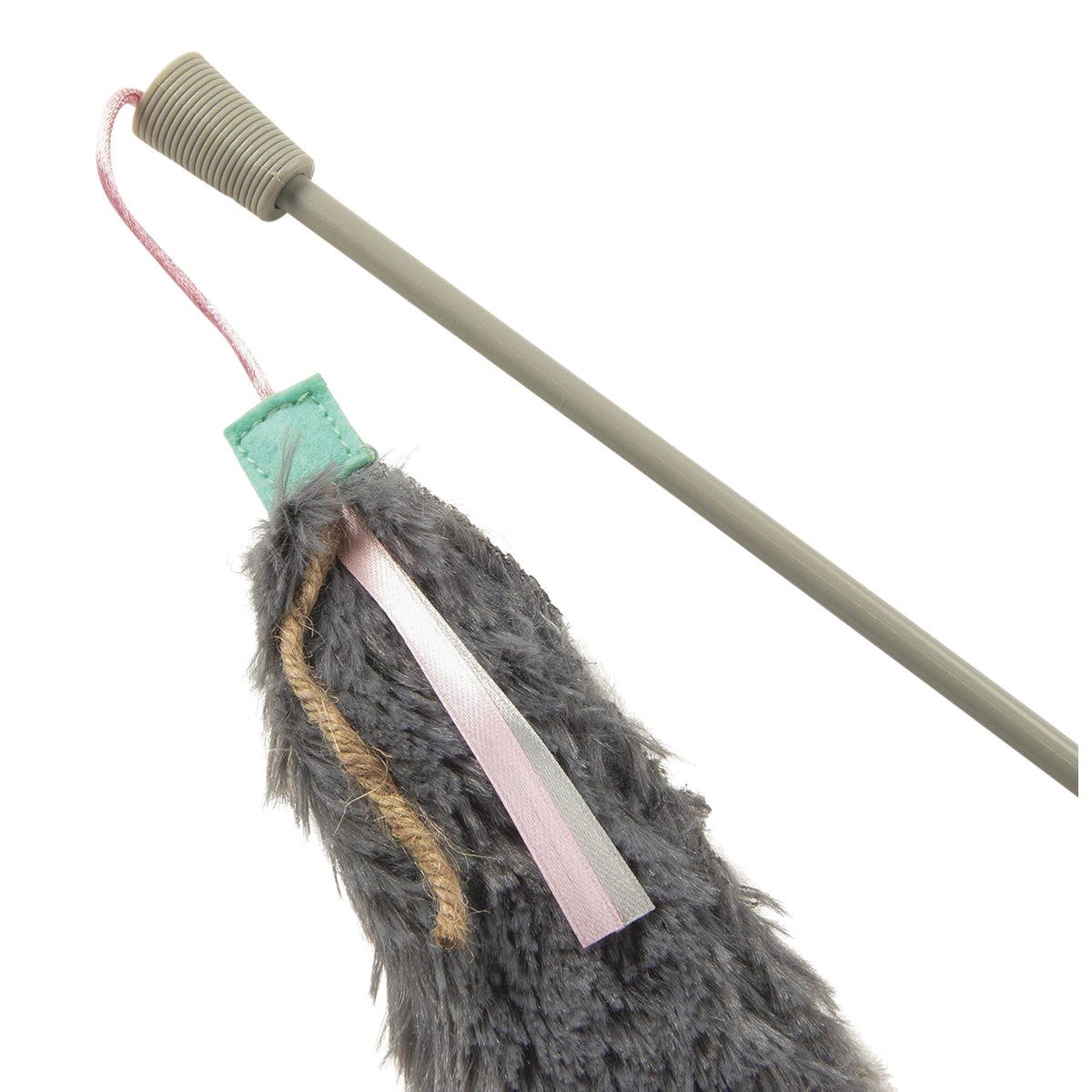 SmartyKat Crazy Catch 3-Part Breakaway Plush Catnip Wand Cat Toy - photo 3