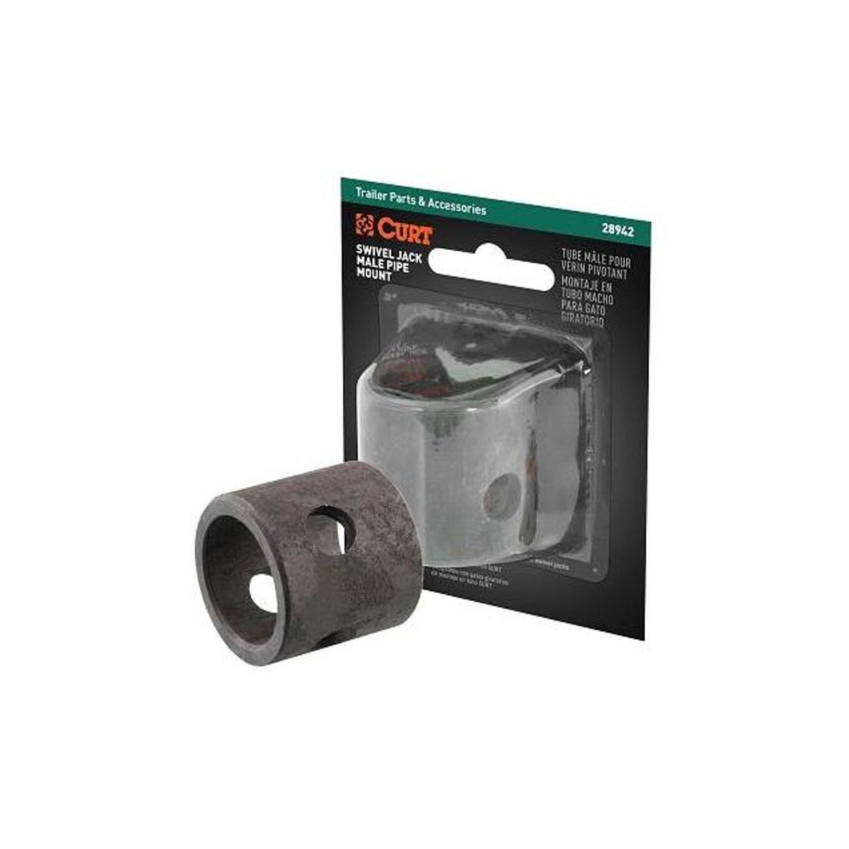 Curt Swivel Jack Male Pipe Replacement Mount, 9/16 In. Pin Hole Curt Swivel Jack Male Pipe Replacement Mount, 9/16 In. Pin Hole