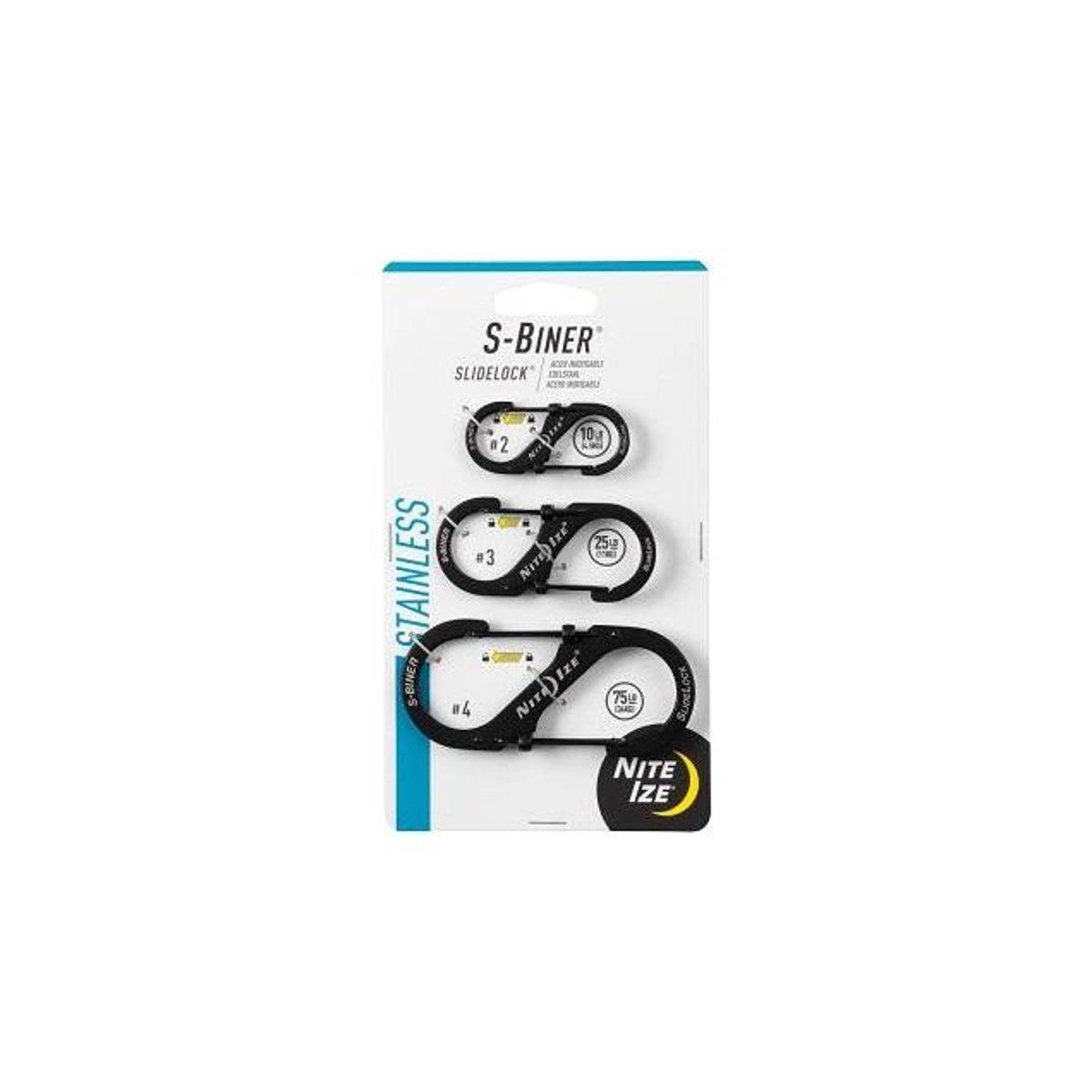 Nite Ize Black Stainless Steel S-Biner SlideLock Key Rings (3-Pack) Nite Ize Black Stainless Steel S-Biner SlideLock Key Rings (3-Pack)