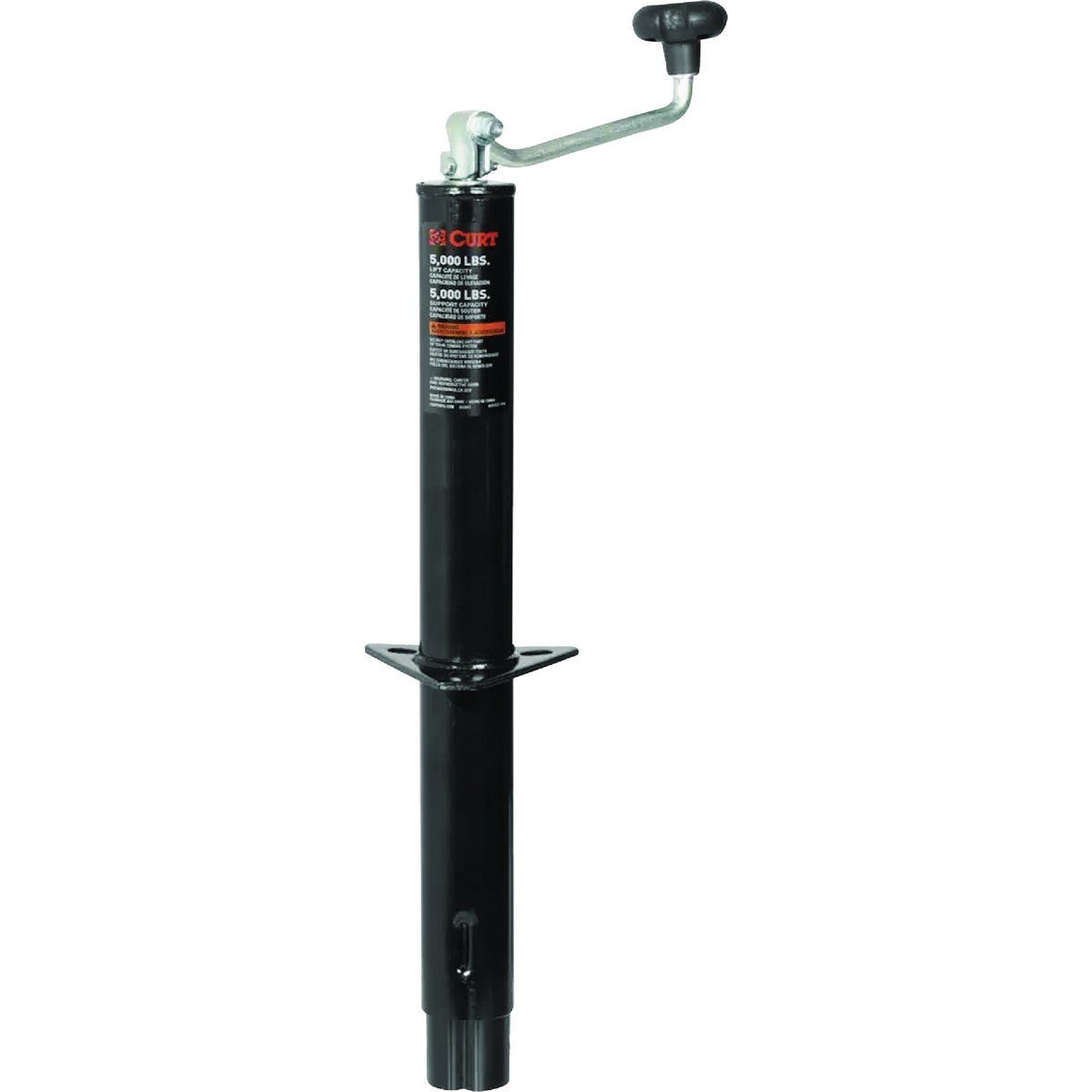 CURT 5000 Lb. Weld-On Pipe-Mount Swivel Trailer Tongue Jack, 10-3/4 In. Vertical Travel CURT 5000 Lb. Weld-On Pipe-Mount Swivel Trailer Tongue Jack, 10-3/4 In. Vertical Travel