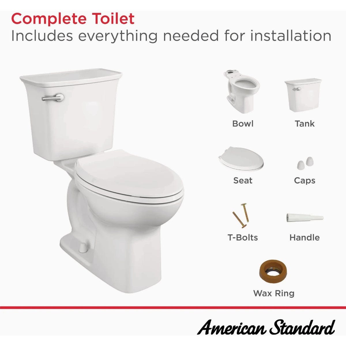 American Standard Elevation White Extra-Tall 19 In. Elongated Bowl 1.28 GPF Toilet-to-Go - photo 7 American Standard Elevation White Extra-Tall 19 In. Elongated Bowl 1.28 GPF Toilet-to-Go - photo 7
